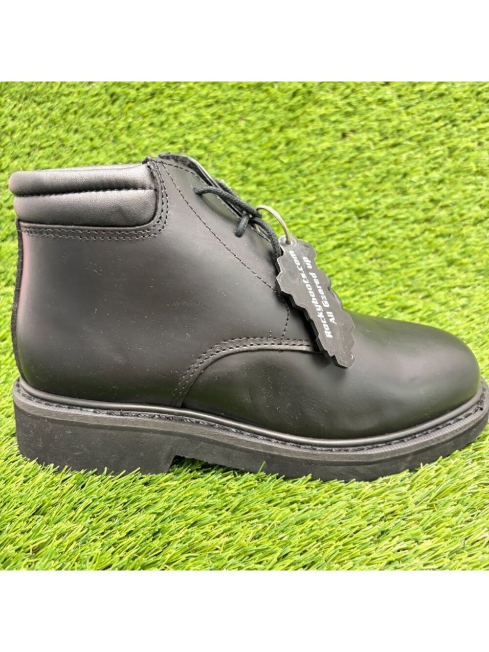 Rocky Polishable Mens Size 5.5 Black Leather‎ Dress Work Chukka Boots Shoes